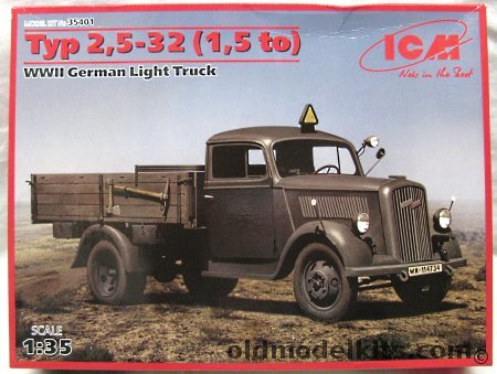 ICM 1/35 Opel Typ 2 / 5-32 (1-5 to) 1.5 Ton Truck, 35401 plastic model kit